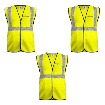 Gravitech 50 GSM Green Safety Jacket with 2" PVC Reflective Tape GI-RJ-01 (Pack-3 Pcs)