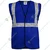 Gravitech 50 GSM Blue Safety Jacket with 2" PVC Reflective Tape GI-RJ-01 (Pack-3 Pcs)