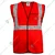 Gravitech 50 GSM Red Safety Jacket with 2" PVC Reflective Tape GI-RJ-01 (Pack of 3)