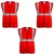 Gravitech 50 GSM Red Safety Jacket with 2" PVC Reflective Tape GI-RJ-01 (Pack of 3)