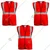 Gravitech 50 GSM Red Safety Jacket with 2" PVC Reflective Tape GI-RJ-01 (Pack-3 Pcs)