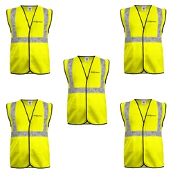 Gravitech 50 GSM Green Safety Jacket with 2" PVC Reflective Tape GI-RJ-01 (Pack of 5)