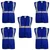 Gravitech 50 GSM Blue Safety Jacket with 2" PVC Reflective Tape GI-RJ-01 (Pack-5 Pcs)