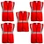 Gravitech 50 GSM Red Safety Jacket with 2" PVC Reflective Tape GI-RJ-01 (Pack-5 Pcs)