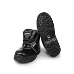 Gravitech High Brick Safety Shoe - CE Certified, Antistatic, PVC Sole, Synthetic Leather, Comfortable & Durable