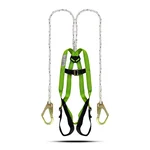 Gravitech GI-7011 Pack of 1, 5 Full Body Harness with PP2 Rope Lanyard–UV Resistant Polyester, Dorsal D-Ring, Steel Scaffold Hook