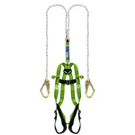 Gravitech GI-7012 Pack of 1, 5 Full Body Harness with EA-FL-02 Forked Lanyard, Fall Arrest, Construction & Climbing Safety