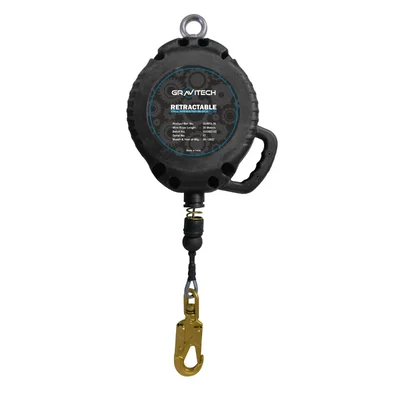 Gravitech GI-RFA Retractable Fall Arrester with Galvanized Steel Wire Rope Block 6 Meter(Size-06 metre)