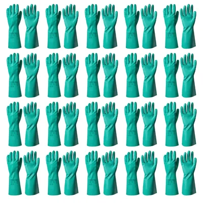 Gravitech Pack of 20 Pairs GI-1000 Nitrile Gloves - 100% Nitrile, Flock Lined, Cut & Puncture Resistant, EN Certified