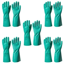 Gravitech Pack of 5 Pairs GI-1000 Nitrile Gloves - 100% Nitrile, Flock Lined, Cut & Puncture Resistant, EN Certified