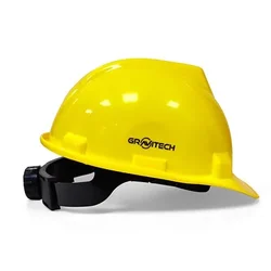 Gravitech 'V' Corrugated HDPE Safety Helmet with Ratchet Type Adjustment for Industrial Use (STRONG CAP-R)
