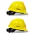 Gravitech Pack of 2 'V' Corrugated HDPE Safety Helmet with Ratchet Type Adjustment for Industrial Use (STRONG CAP-R)