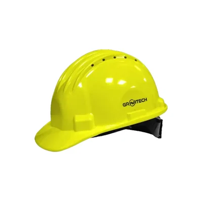 Gravitech '5 Rib' Corrugated HDPE Safety Helmet, Ratchet Type Adjustment with Ventilation for Industrial Use (STURD-RV)