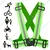 Gravitech 5 Pcs 360° High Visibility Green Colour Elastic Cross Belt With Reflective Tape For Safety Purpose