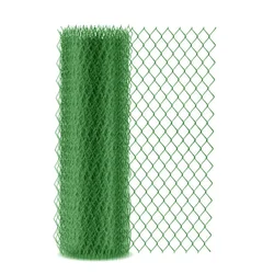 Premium Quality Galvanized 25 Feet Long PVC Coated Chain Link Fencing Mesh Wire (Green)