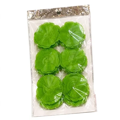 Pack of 10, 20, 50, 70, 100 Artificial Green Flower Garland Disc Components for Party Decoration Lightweight Reusable(Pack-10 pcs)