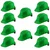 Heavy Duty Pack of 10 Ratchet Safety Helmet, Green Colour, Hard Hat For Construction and Industrial Work