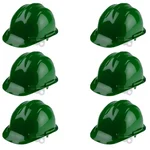 Heavy Duty Green Pack of 6 Safety Helmet for Industrial Purposes, Construction