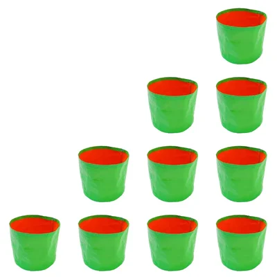 Greeno Biotech HDPE UV Treated Terrace Gardening Grow Bags (9" x 9" Pack of 10)