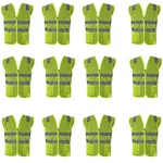 Safedot 125 GSM Green Reflective Safety Jacket with Quality Zipper and 2 Pockets - Enhanced Visibility and Comfort