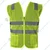 Safedot Pack of 5 Green Reflective Safety Jackets, 125 GSM, Quality Zipper, 2 Pockets - Enhanced Visibility & Comfort