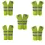 Safedot Pack of 5 Green Reflective Safety Jackets, 125 GSM, Quality Zipper, 2 Pockets - Enhanced Visibility & Comfort