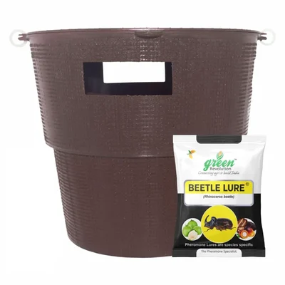 Green Revolution Highly Effective Bucket Insect Trap with Beetle Insect Lure(Pack-5 pcs)