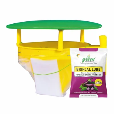 Green Revolution Highly Effective Funnel Insect Trap with Brinjal Insect Lure(Pack-10 pcs)