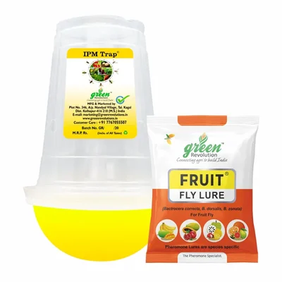 Green Revolution Highly Effective IPM Pheromone Trap with Fruit Fly Insect Lure(Pack-10 pcs)
