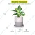Ecofynd Grey & White Ceramic Plant Pots - 1 Pot | Used for Home and Garden Decor
