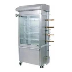 Stainless Steel Chicken Grill Machine with 16 Birds Capacity for Commercial Purpose
