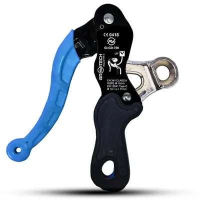 Gravitech Grip Descender, 150 Kg Load Capacity, Maximum Single Descent 250 mtr, Free Karabiner Inside
