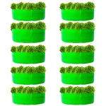 Siddhi 250 GSM 10 pieces HDPE Round Shape Reusable Grow Bag | Suitable for Gardening and Nursery