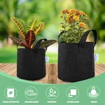 Oriley 300 GSM Grow Bags 8 x 8 inch With Sturdy Handles, Ideal For Gardening, Balcony & Terrace (Pack of 2)