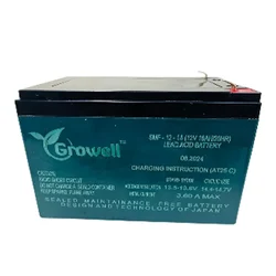 GROWELL 12V 18Ah Rechargeable Battery, Long Backup for Agricultural Knapsack Sprayers