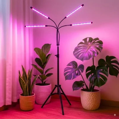 Ecofynd Kaira4 Grow Light for Indoor Plants (Vegetables, Leafy Growth & Flowering Boost), Auto On/Off Automatic Timer