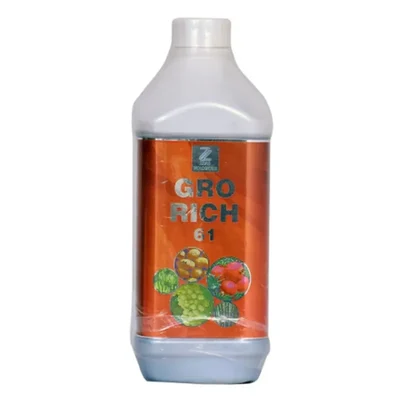 Zeal Biologicals Grow Rich 61 Liquid organic NPK fertilizer | 1 Liter
