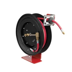 Groz 10m 1/2 Inch Long Air/Water Low Pressure Hose Reel (HR/AW/10M/1-2/B)