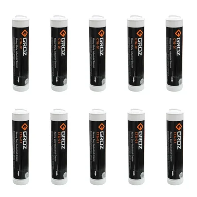 Groz 10 Pcs 400 gms NLGI Grade 2 Premium Lithium Complex Grease Gun Cartridge (CTG/01P)