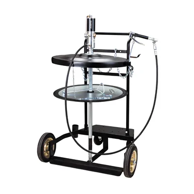 Groz 50:1 Ratio Trolley Mounted Grease Pump Kit With Drum Cart for 180 Kg Grease Drum (TMK/GP3/B/BSP)