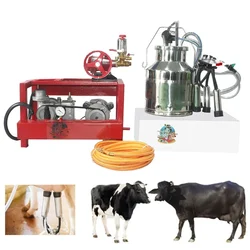 Godhan GS-350 Oil Double Power Single Bucket Milking Machine for Cows & Buffaloes with HTP Spray Pump, Free Accessories and 1 Year Warranty