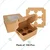 100 Pcs, 6x6x4 Inch Kraft 350 GSM Cupcake Box with Insert For 4 Cupcakes, Brownies, Bakery Products