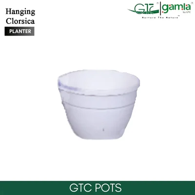 GTC 7" Multi Color Hanging Clorisca Planter Modern Decorative Pots for Stylish Spaces, Home Decoration, Gardens (Pack Of 5)(Color-White)
