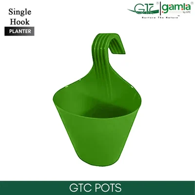 GTC 7" Multi Color Single Hook Planter Modern Decorative Pots for Stylish Spaces, Home Decoration, Gardens (Pack of 3)