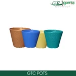 GTC 12" Multi Color Sassy Planter Modern Decorative Pots for Stylish Spaces, Home Decoration, Gardens (Pack of 3)