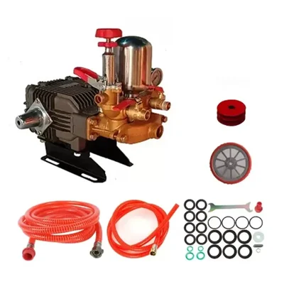 GT Shakti GT-22B3 HTP Spray Pump (Black Body) with 22mm Plunger & Accessories | Ideal For Agricultural Use