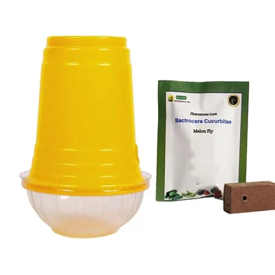 WAVAR Fruit Fly Trap with Cucurbitae Lure(Pack-3 Traps and 3 Lures)