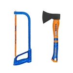 Wadfow Hand Tools Combo of Steel Drop-forged Axe (WHM6312) With 12 Inch Metal Hacksaw Frame (WHF3138)