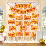 300GSM Haldi Ceremony Decoration Set Home Photoshoot Background 18 pcs (Pack of 3)