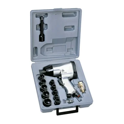 1/2 Inch Pneumatic Impact Wrench 340 Nm Heavy Duty Fastening with 10 Sockets